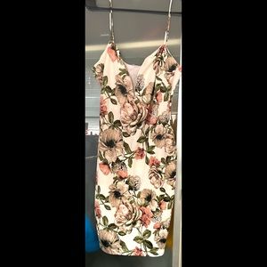 FashionNova Floral V-neck Midi Dress